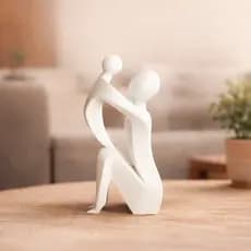 Escultura Decorativa Mãe e Filho Moderna Minimalista Decoração Sala Quarto Presente Dia das Mães