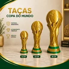 Taça Copa do Mundo 2026 Decoração Futebol Réplica