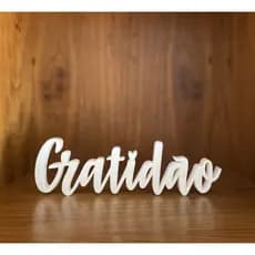 Palavra Gratidão Personalizada para Decoração Promoção