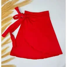 mini pareô, saida de praia, saia envelope, saia de amarrar lisa, praia e piscina