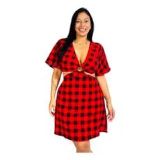 Vestido Midi Xadrez Quadrilha Festa Junina