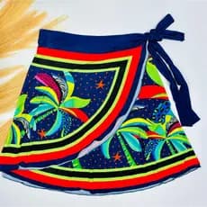 linda saia de praia, saia pareô curta, piscina verao