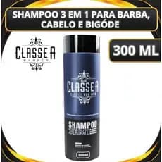 Shampoo 3 em 1 barba cabelo e bigode Classe A 300ML