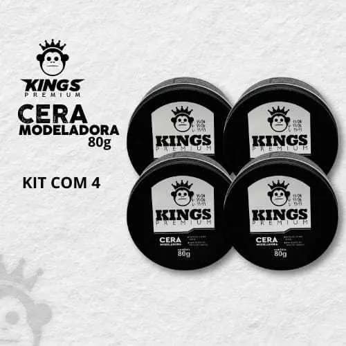 Kit c/ 4 ou 6 unidades Cera Modeladora Premium 80g - Kings