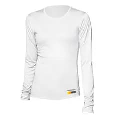 Camisa Blusa Feminina Fator 50+ Uv Prolife Pesca Jetski Cor Branca