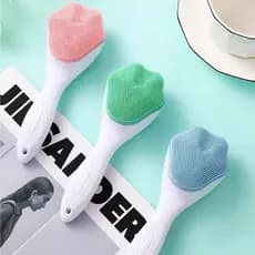 Escova Manual De Silicone Para Lavagem Facial Formato Pata De Gato
