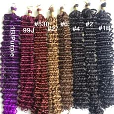 Cabelo Orgânico Cacheado Crochet Solto Fio A Fio 70cm Cacho 18inch SHIRLEY CURL 150g Braid Hair
