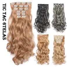 Cabelo Orgânico Tic Tac Ondulado 6 Telas 60cm fio sem brilho