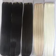 Cabelo Orgânico Similar Humano Liso 70 Cm 100g Tecido 2telas/pacote Para Aplique de Cabelo Telado Tranças E Mega hair