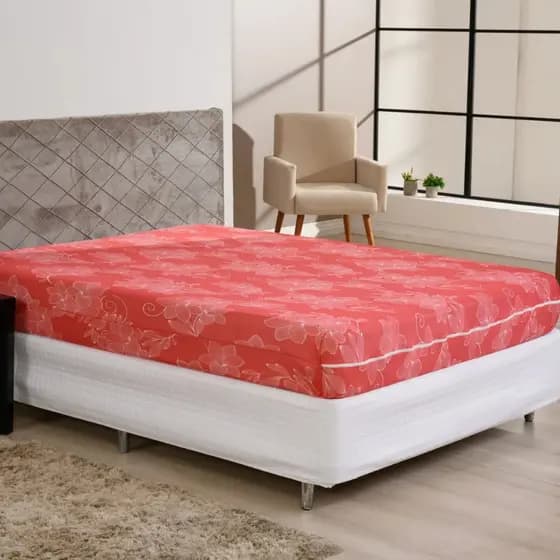 Capa Queen Microfibra Estampada 100% Poliéster Com Zíper