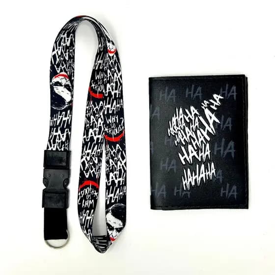 Kit 3: 1 Chaveiro Cordão Para Chaves e Crachás + 1 Carteira Personalizada de Diversos Modelos