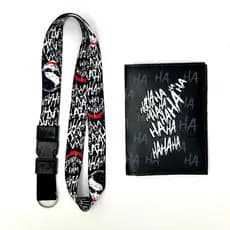 Kit 3: 1 Chaveiro Cordão Para Chaves e Crachás + 1 Carteira Personalizada de Diversos Modelos