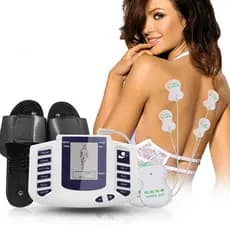 Aparelho Fisioterapia Massageador Tens Fes Com Chinelo e Eletrodos