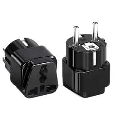 Adaptador Tomada Universal Padrão Europeu 20A 2 Pinos Conversor Plug Brasil EUA UE Bivolt