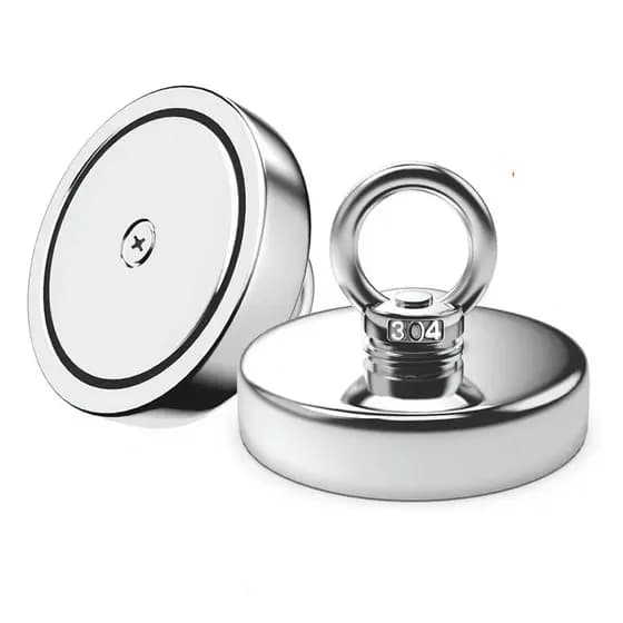 Imã de Neodímio 16mm Fixador Magnético Inox Tração 6Kg