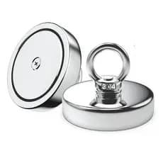 Imã de Neodímio 16mm Fixador Magnético Inox Tração 6Kg