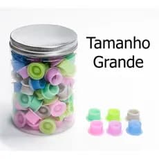Kit 100und Batoque Silicone Premium Coloridos Tamanho Grande