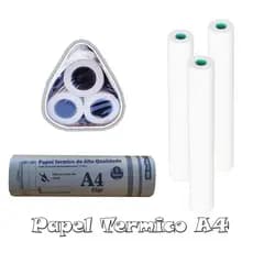 Kit 3 Rolos Papel Termico para Peripage A40 e demais Impressoras Termicas A4