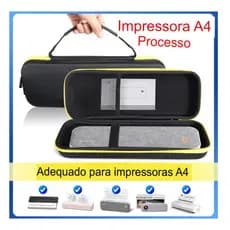 Mala Impressoras Termicas A4 Tattoo Portátil e Impermeável Case Zipper Duplo