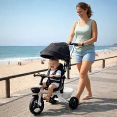 👼🏼Carrinho de Bebê com Empurrador Removivel  Triciculo Infantil Confort, Carrinho de Passeio