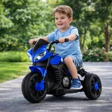 🏍️Mini Moto Elétrica Triciclo de Passeio Infantil 6V com Luzes e Pedal Elétrico ATE 30 KG