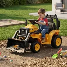 🚜Trator Elétrico De Brinquedo Menino E Menina 6V Bivolt c\ Caçamba, Pá Carregadeira Super Resistente