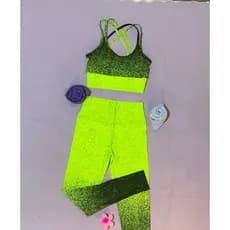 conjunto fitness feminino academia top + legging cintura alta conjunto Poder coleção florescer|| tam G