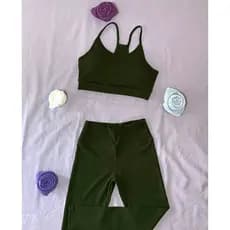 Conjunto Poder fitness feminina academia top e legging coleção florescer