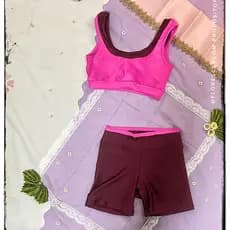 Conjunto Vitória short top academia coleção florescer