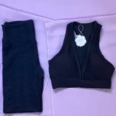Conjunto fitness bermuda top Bojo removível academia coleção florescer conjunto energia tam g