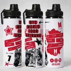 Garrafa BTS Tour Arirang Alumínio Personalizada