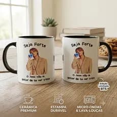 Caneca Jimin BTS Army Meme Seja Forte Personalizada Presente 325ml