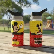 Garrafa Térmica Infantil Escolar Mickey Com Nome