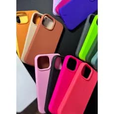 Linda Capinha Para Celular Case IP 13 mini Capa De Silicone Aveludada Premium Câmera Aberta Protetora Com Maça