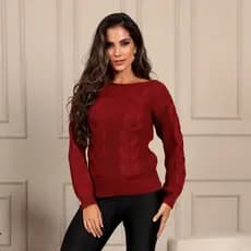 Blusa manga bufante moda novo modelo blogueira inverno