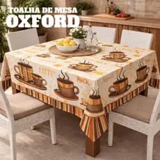 Toalha Mesa Retangular Ou Quadrada Tecido Oxford Estampada Galinha Girassol Limão Coruja Bainha