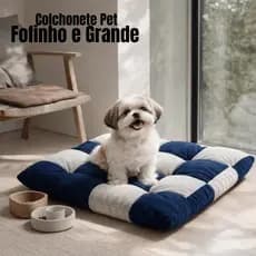 Colchonete Pet Gigante Fofinho Cama Nuvem Lavável p/ Cães e Gatos Grande 45CM 70CM 1,00M