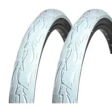 Pneu Veer Rubber Aro 26 2.50 Flame Branco/Preto do Grau