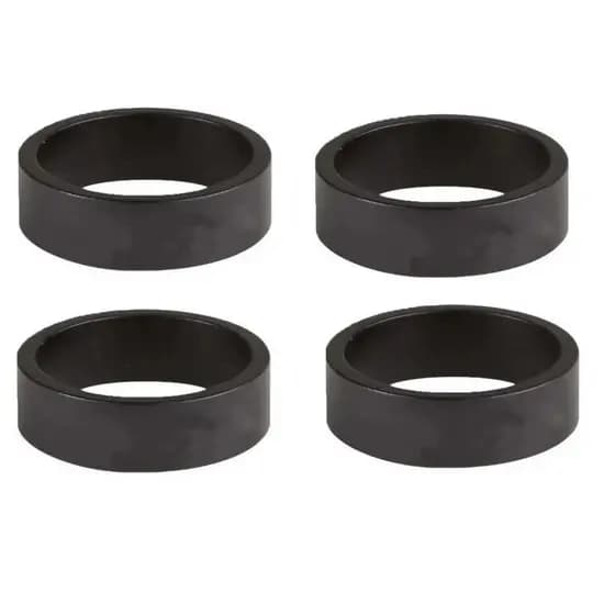 Kit 4 Espaçadores Aheadset 10mm x 28,6mm Preto – Arruela Calço Bike