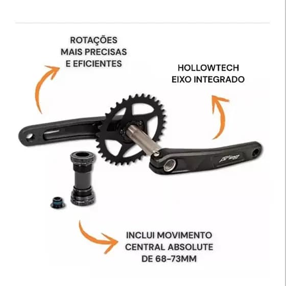 Pedivela 1V Prime Direct Coroa 34D Offset 3mm Boost 175mm Integrado - Absolute