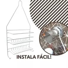 Suporte Porta Shampoo Para Banheiro, De Metal, Branco, Porta Shampoo