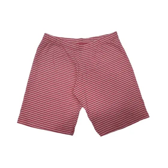 Bermuda Rosa Listrado Feminino Soltinho Muito Confortável