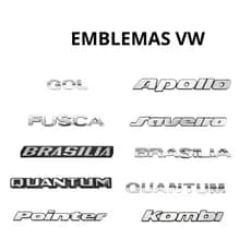 EMBLEMAS VOLKSWAGEN -NOME DE CARROS
