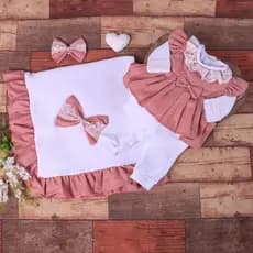 Saida de maternidade para bebe Menina Luxo Zoe