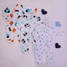 Combo 3 Macacão Bebe Masculino Menino em Soft Dia a Dia Confortavel