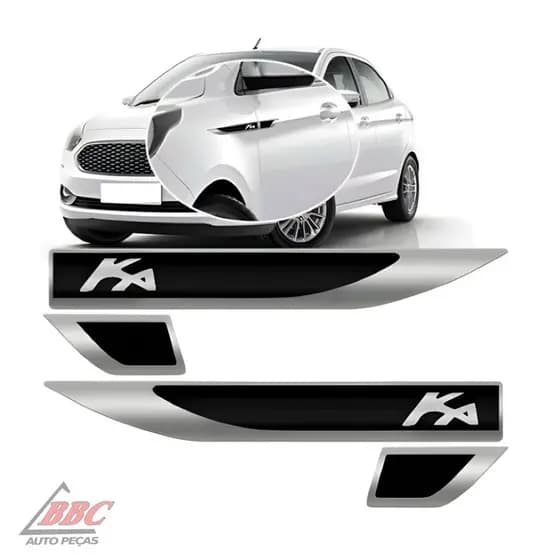 Par Emblema Lateral Resinado Aplique Adesivo Paralama Porta FORD KA TODOS