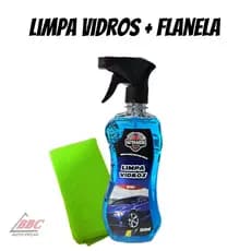 Limpa Vidros Gitanes Removedor De Manchas Vidros Automotivos Espelhos Vitrines + Flanela