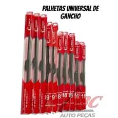 Palhetas Universal Limpador de Parabrisa Para Carro Gancho Dianteiras