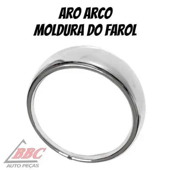 Aro arco moldura do Farol Fusca Kombi 1971 - 1991 - Preta ou Cromado
