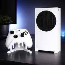 Kit Suporte Xbox Series S + Suporte Controle Xbox Series S Base Horizontal Console e Controle Organizador Mesa Gamer